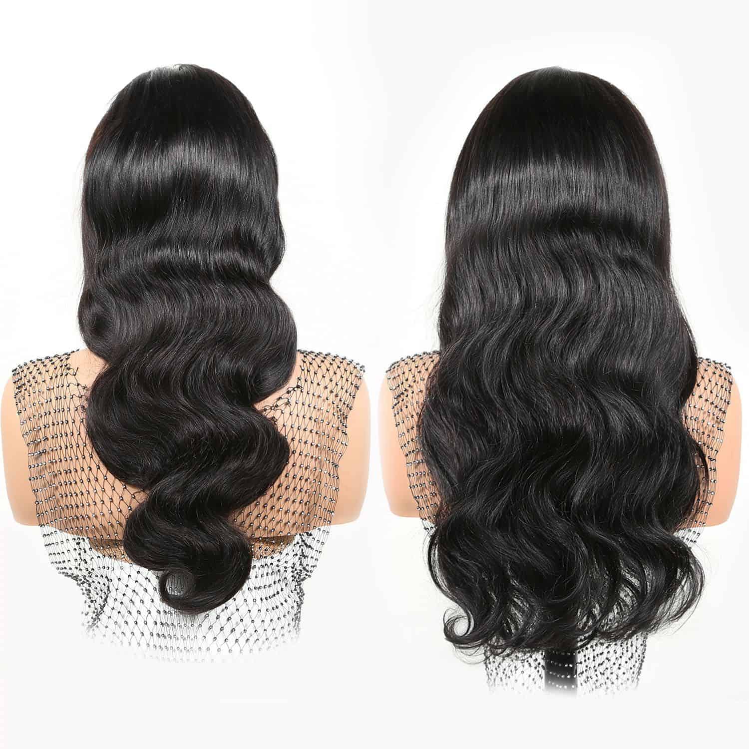 Authris Body Wave HD Lace Front Human Hair Wig | Natural Black