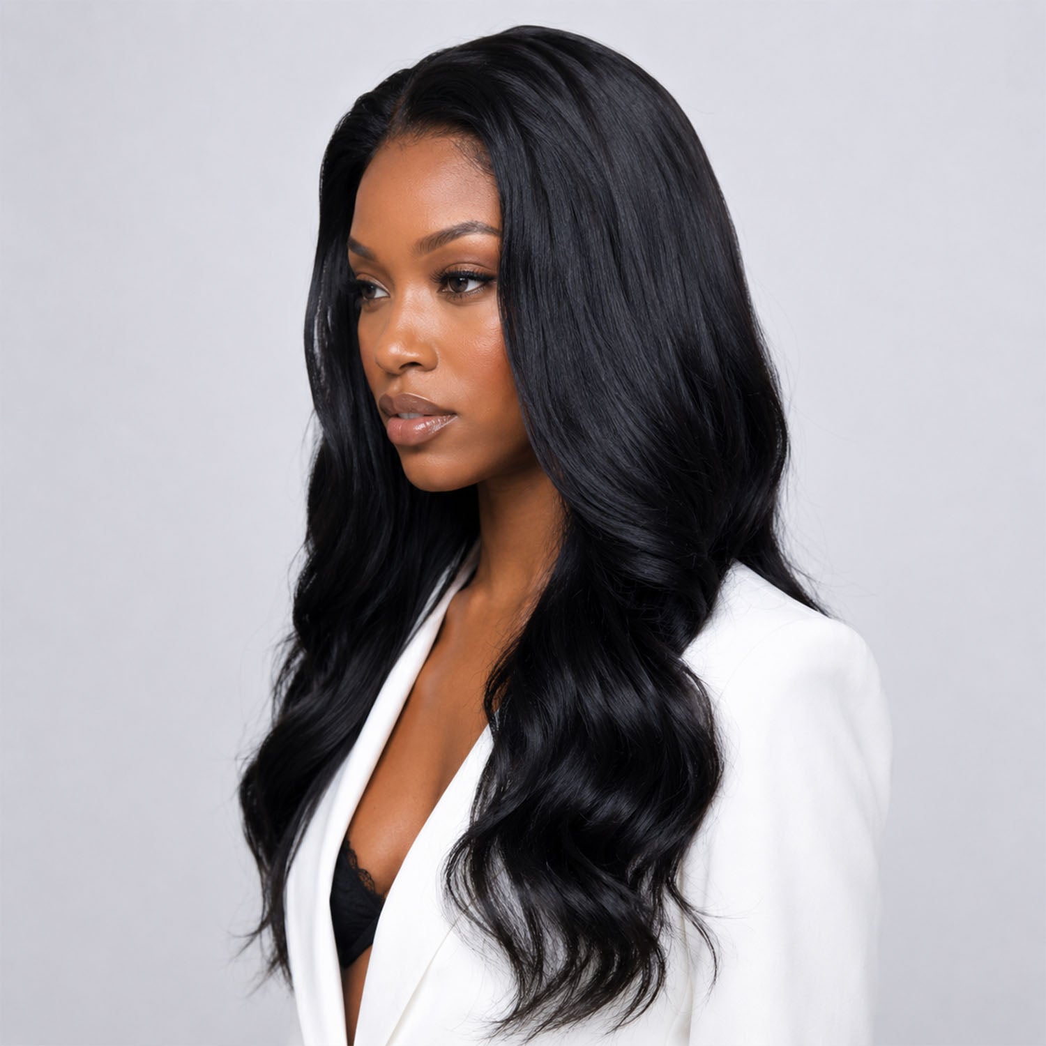 Authris Body Wave HD Lace Front Human Hair Wig | Natural Black
