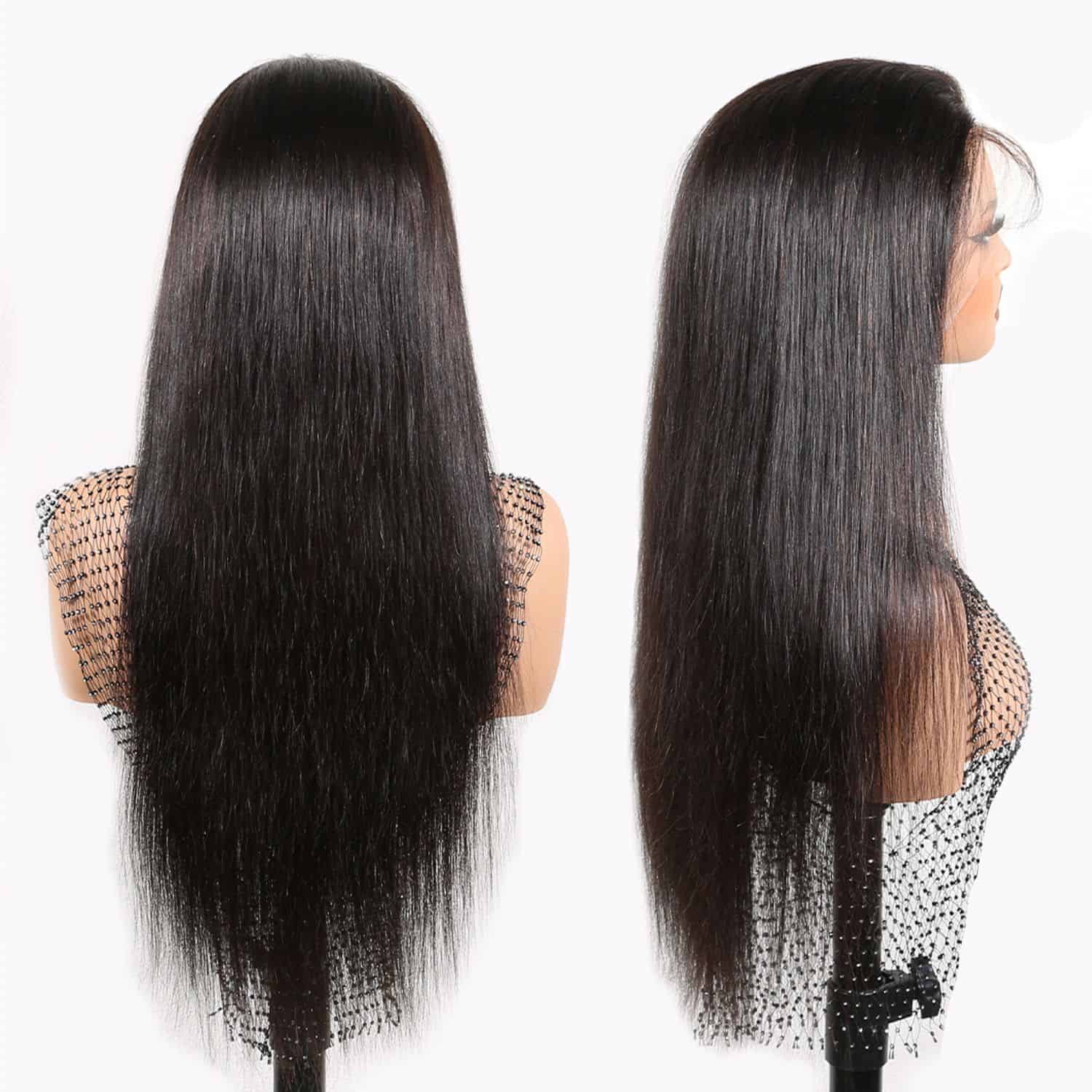 Authris Straight HD Lace Front Human Hair Wig | Natural Black