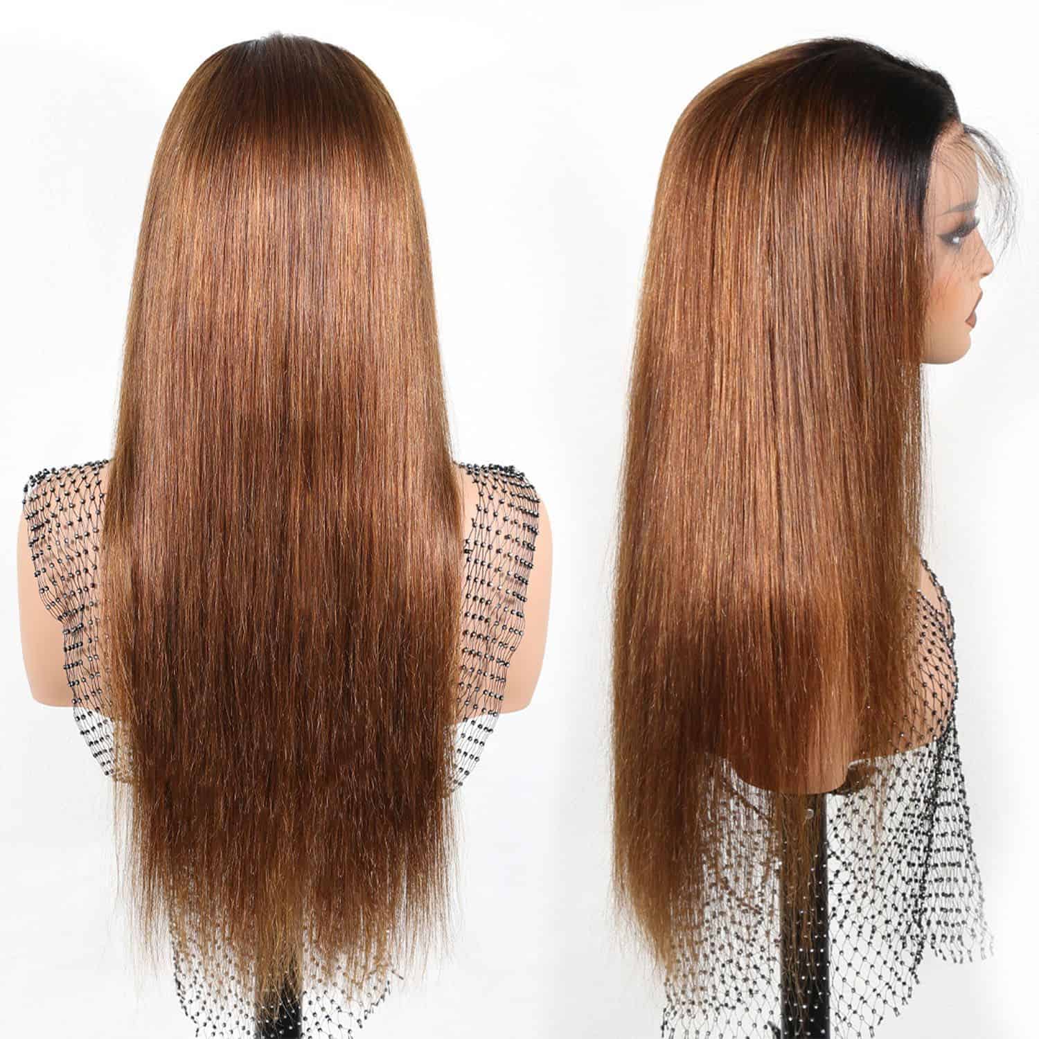 Authris Straight HD Lace Front Human Hair Wig | Chocolate Ombre