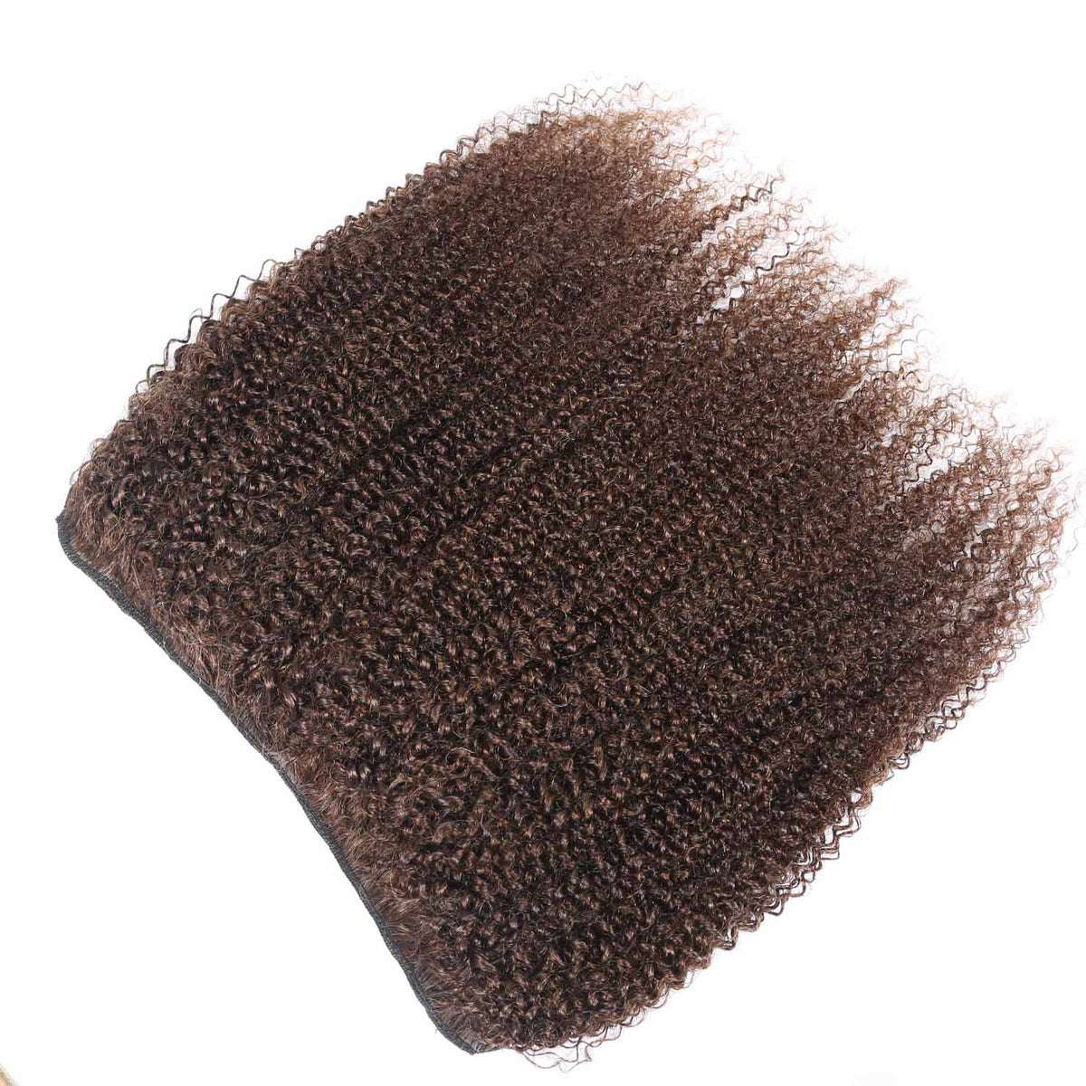 Authris Afro Kinky Curly 1-Piece Clip-In Human Hair Extensions | Chocolate Brown
