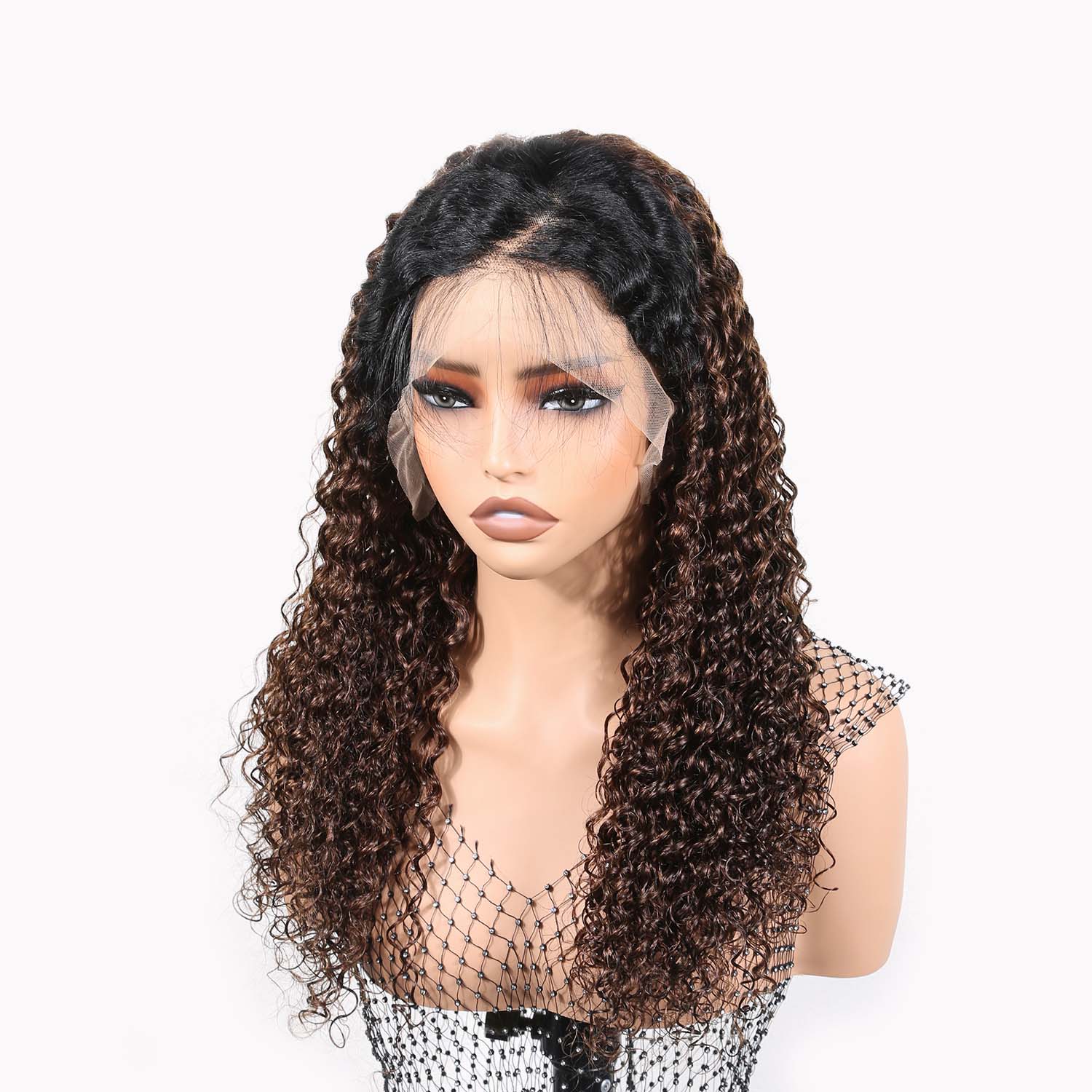 Authris Deep Wave HD Lace Front Human Hair Wig | Chocolate Ombre
