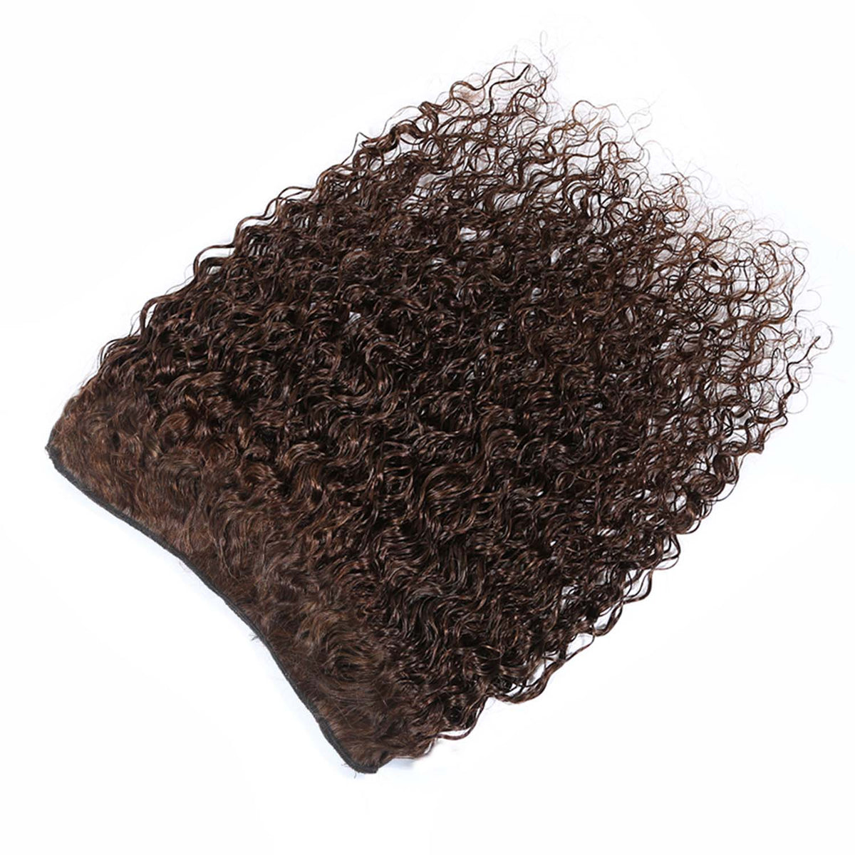Authris Water Wave 1-Piece Clip-In Human Hair Extensions | Chocolate Brown