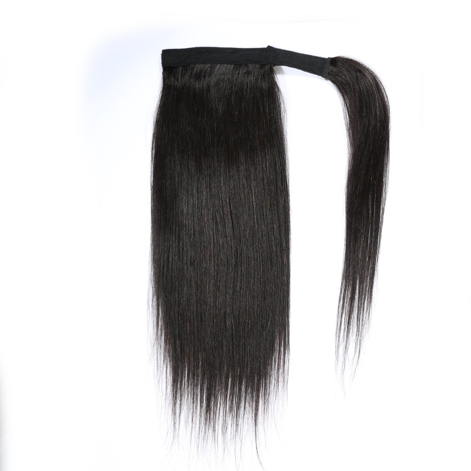Authris Straight Human Hair Instant Wrap Ponytail | Natural Black