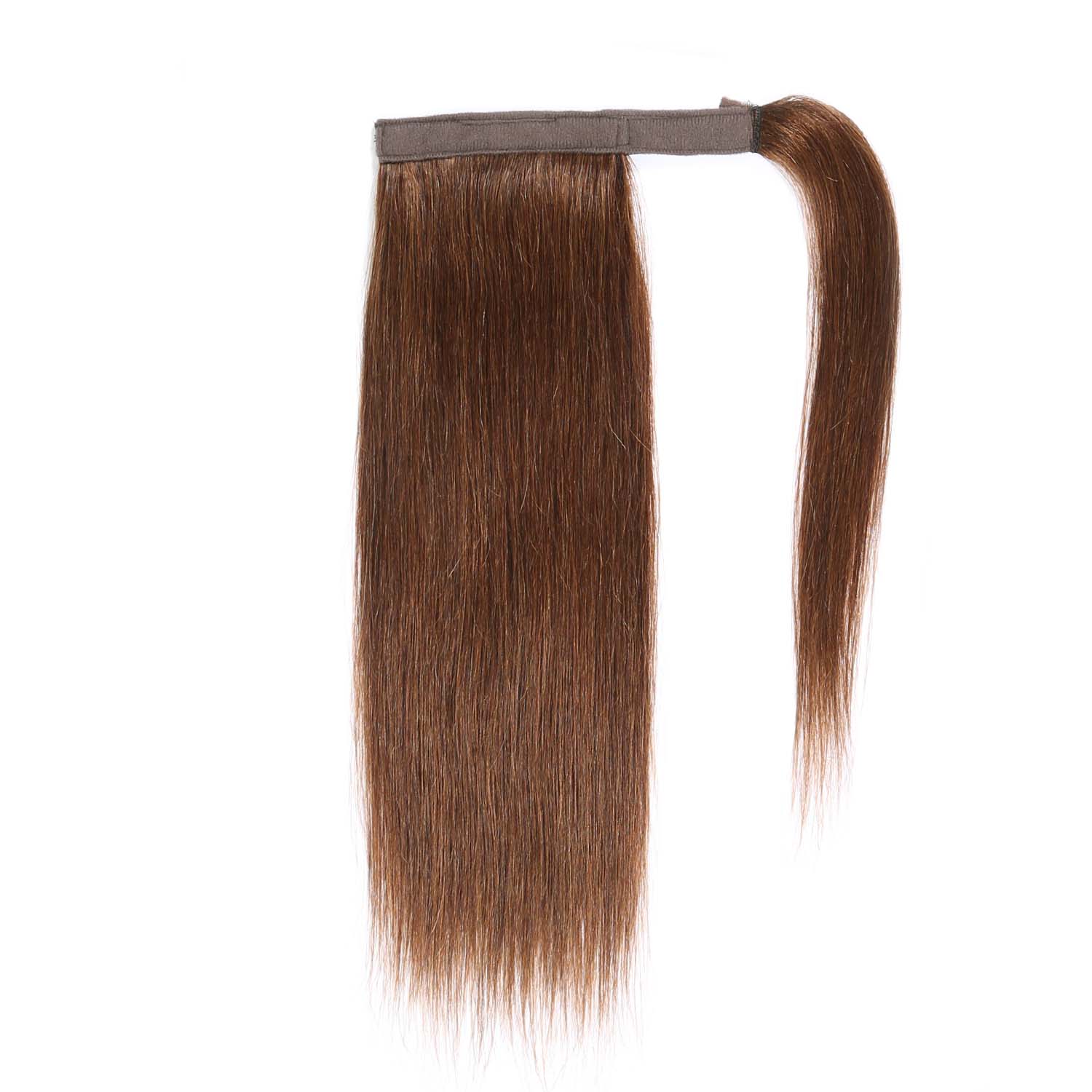 Authris Straight Human Hair Instant Wrap Ponytail | Chocolate Brown