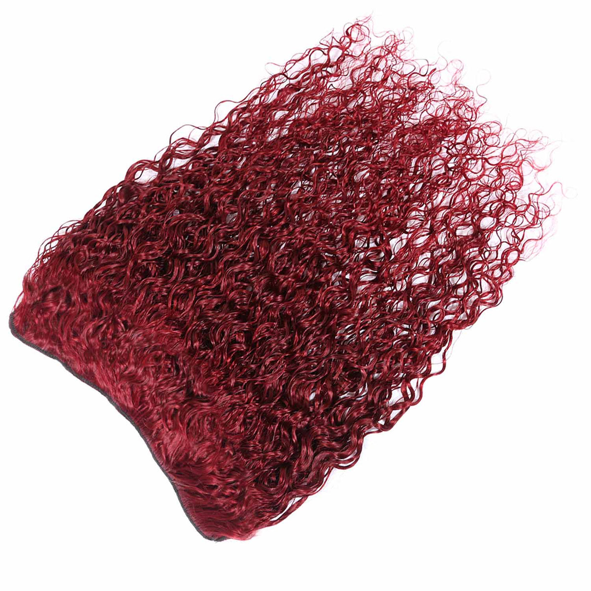 Authris Water Wave 1-Piece Clip-In Human Hair Extensions | Burgundy