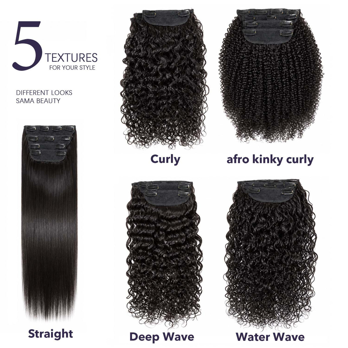 Authris 4-Piece Clip-In Human Hair Extensions | Chocolate Brown