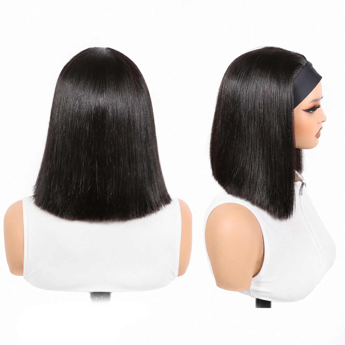 AUTHRIS Headband Bob Wig | Natural Black