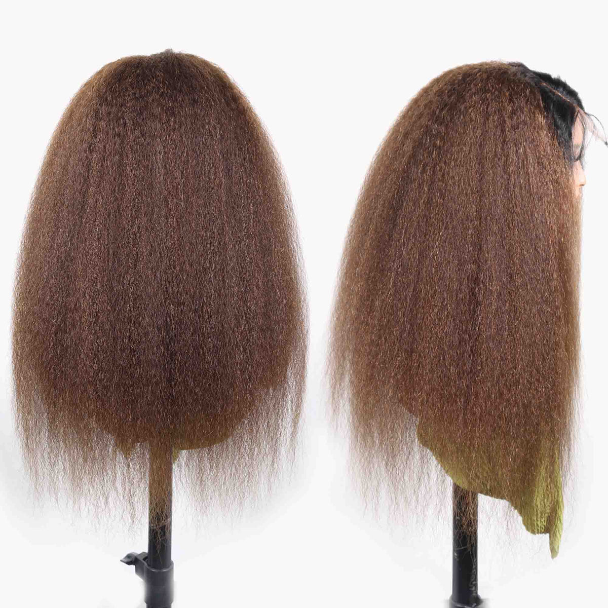 Authris Kinky Straight HD Lace Front Human Hair Wig | Chocolate Ombre