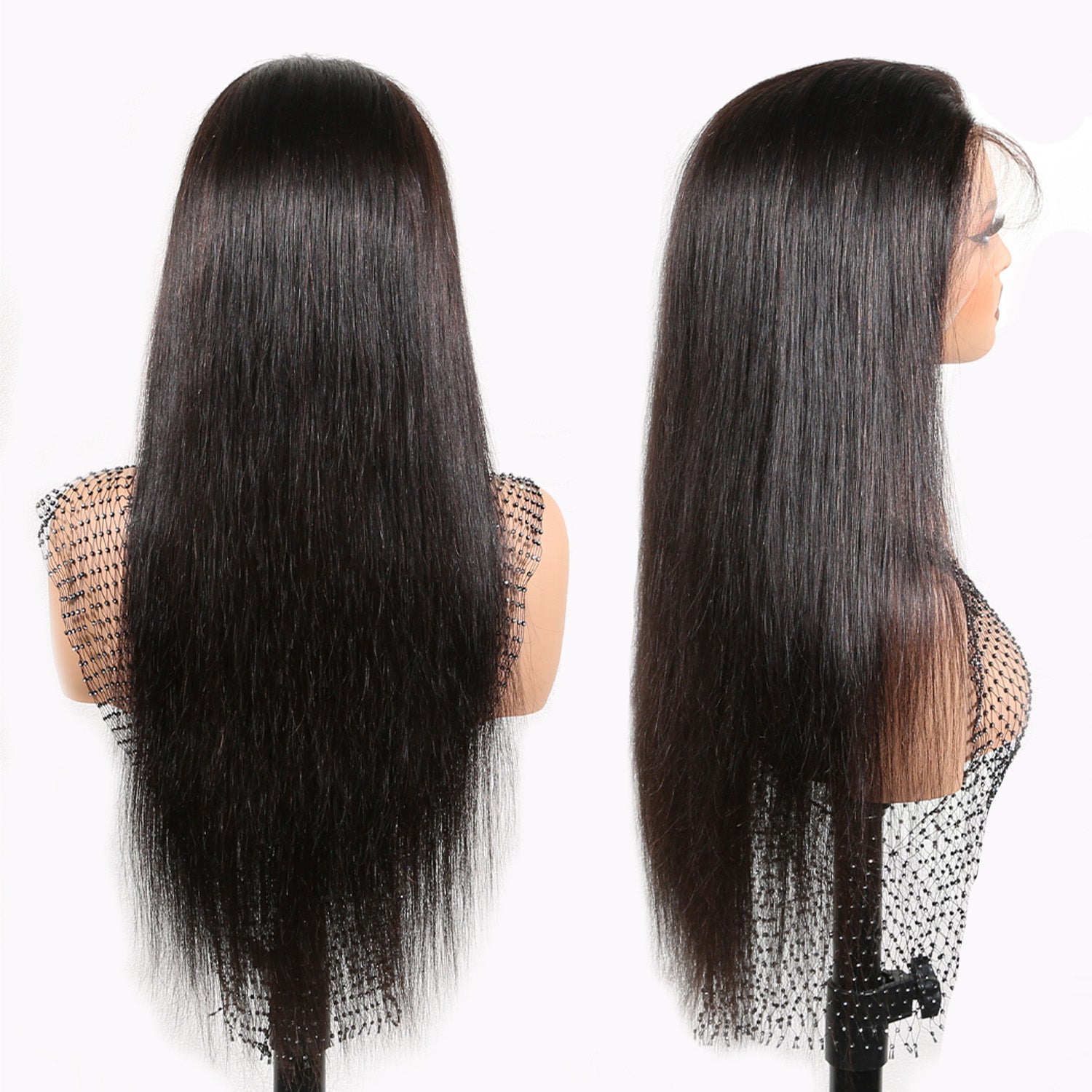 Authris Straight HD Lace Front Human Hair Wig | Natural Black