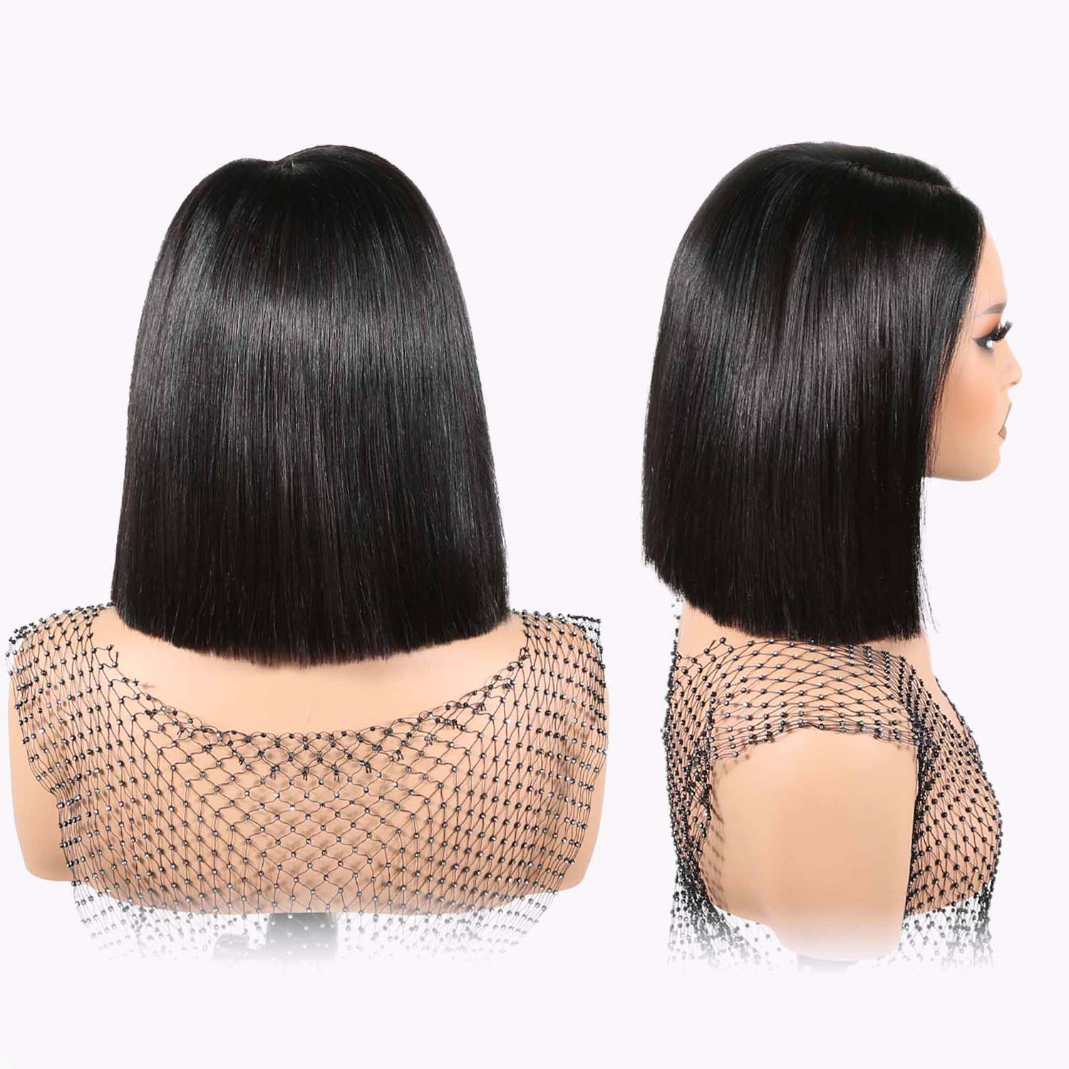 Authris Straight Bob Human Hair Wig | Natural Black