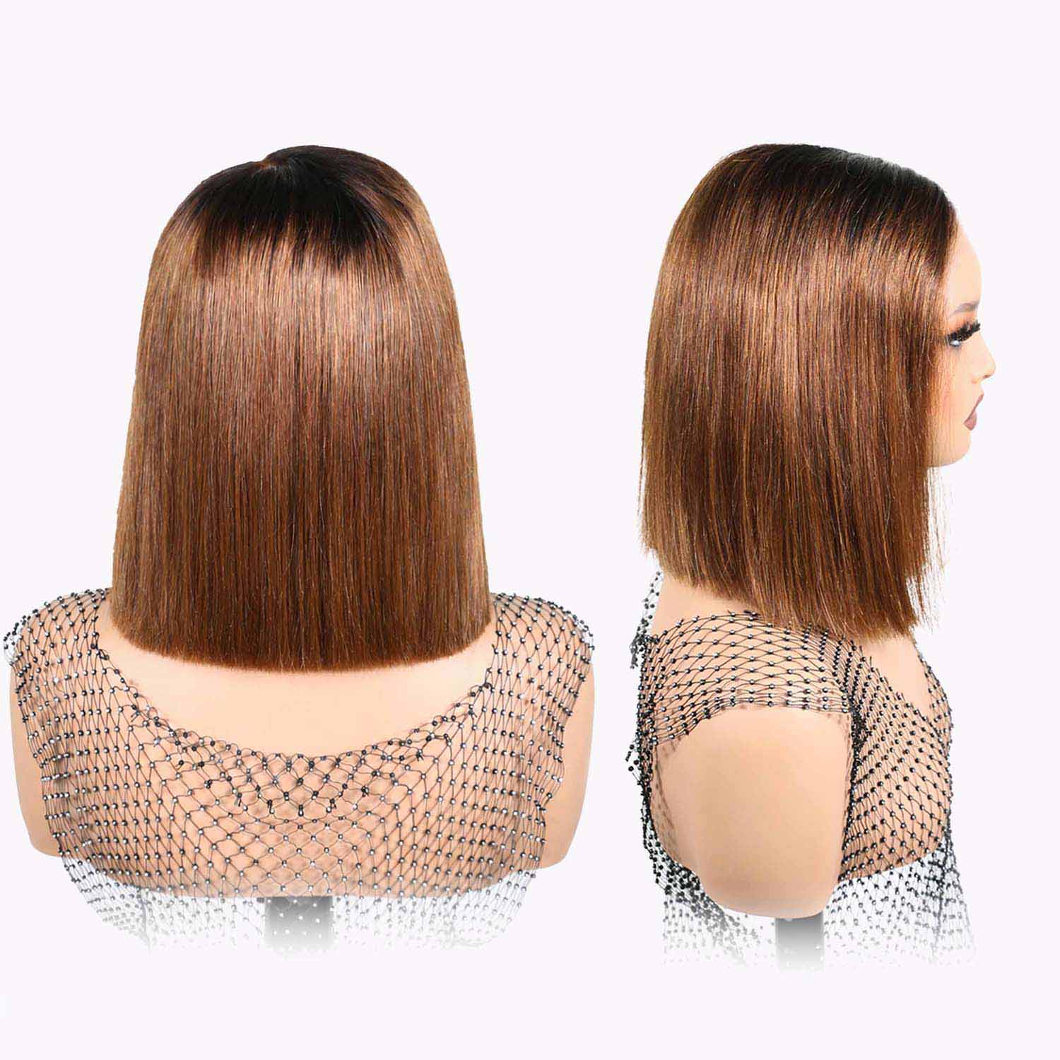 Authris Straight Bob Human Hair Wig | Chocolate Ombre
