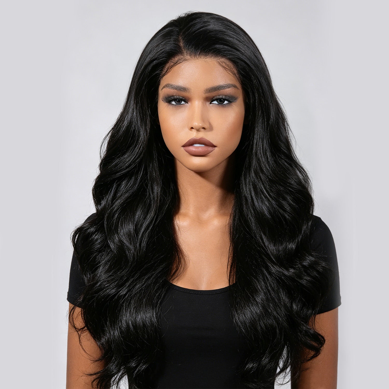 Authris Body Wave HD Lace Front Human Hair Wig | Natural Black