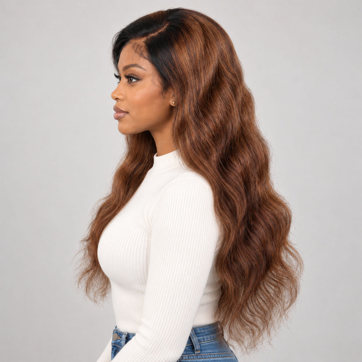 AUTHRIS Body Wave Lace Front Wig | Chocolate Ombre