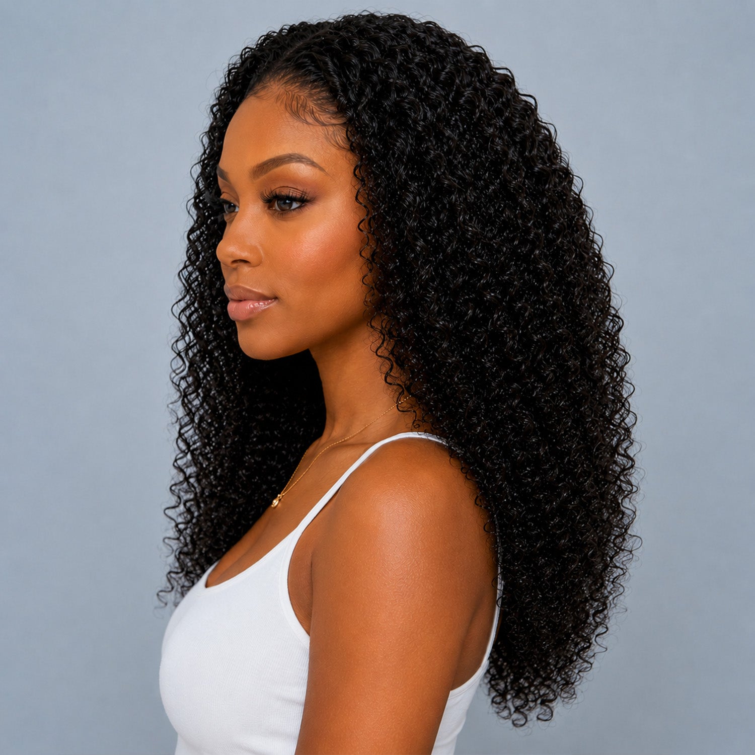 Authris Curly HD Lace Front Human Hair Wig | Natural Black