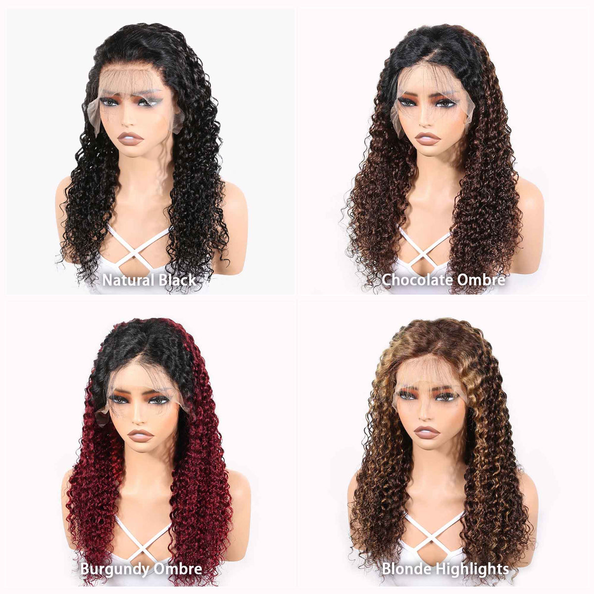 Authris Deep Wave HD Lace Front Human Hair Wig | Natural Black