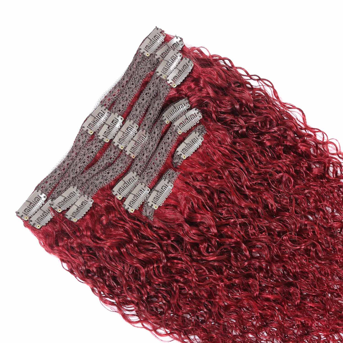 AUTHRIS Water Wave Clip-Ins (8-Piece) | Burgundy