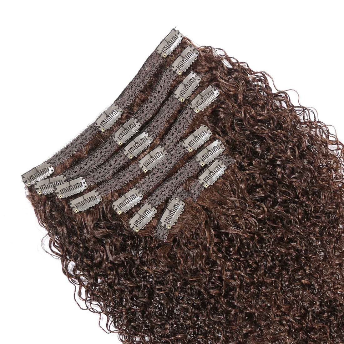 AUTHRIS Curly Clip-Ins (8-Piece) | Chocolate Brown
