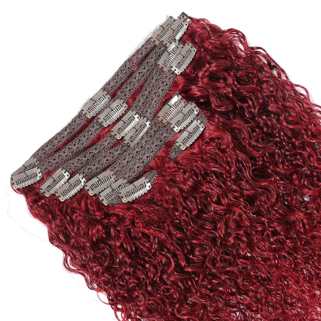 AUTHRIS Curly Clip-Ins (8-Piece) | Burgundy