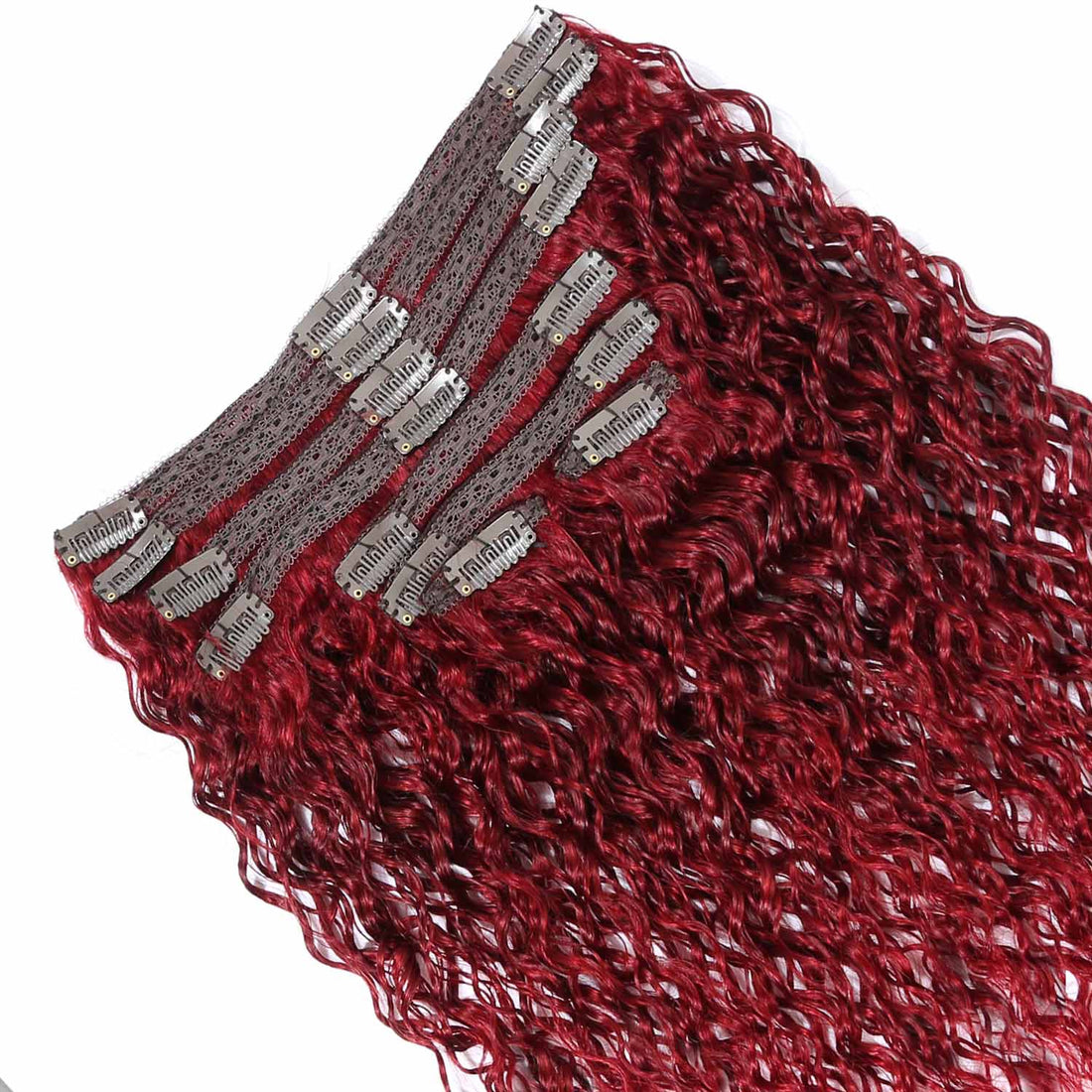 AUTHRIS Deep Wave Clip-Ins (8-Piece) | Burgundy