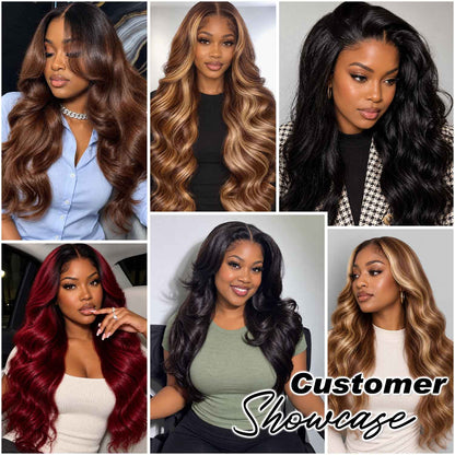 AUTHRIS Body Wave Lace Front Wig | Burgundy Ombre