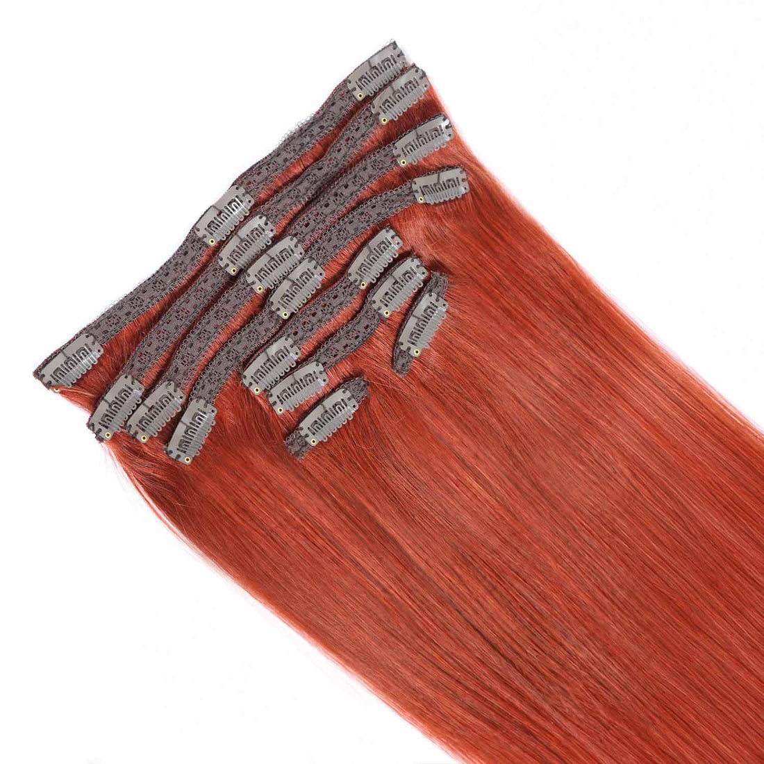 AUTHRIS Straight Clip-Ins (8-Piece) | Auburn Brown