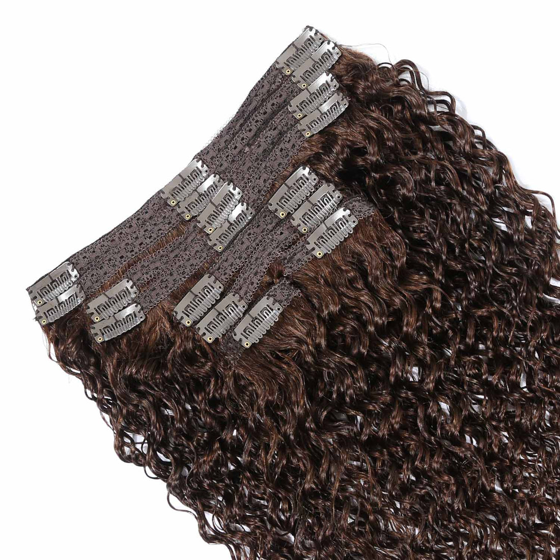 AUTHRIS Deep Wave Clip-Ins (8-Piece) | Chocolate Brown