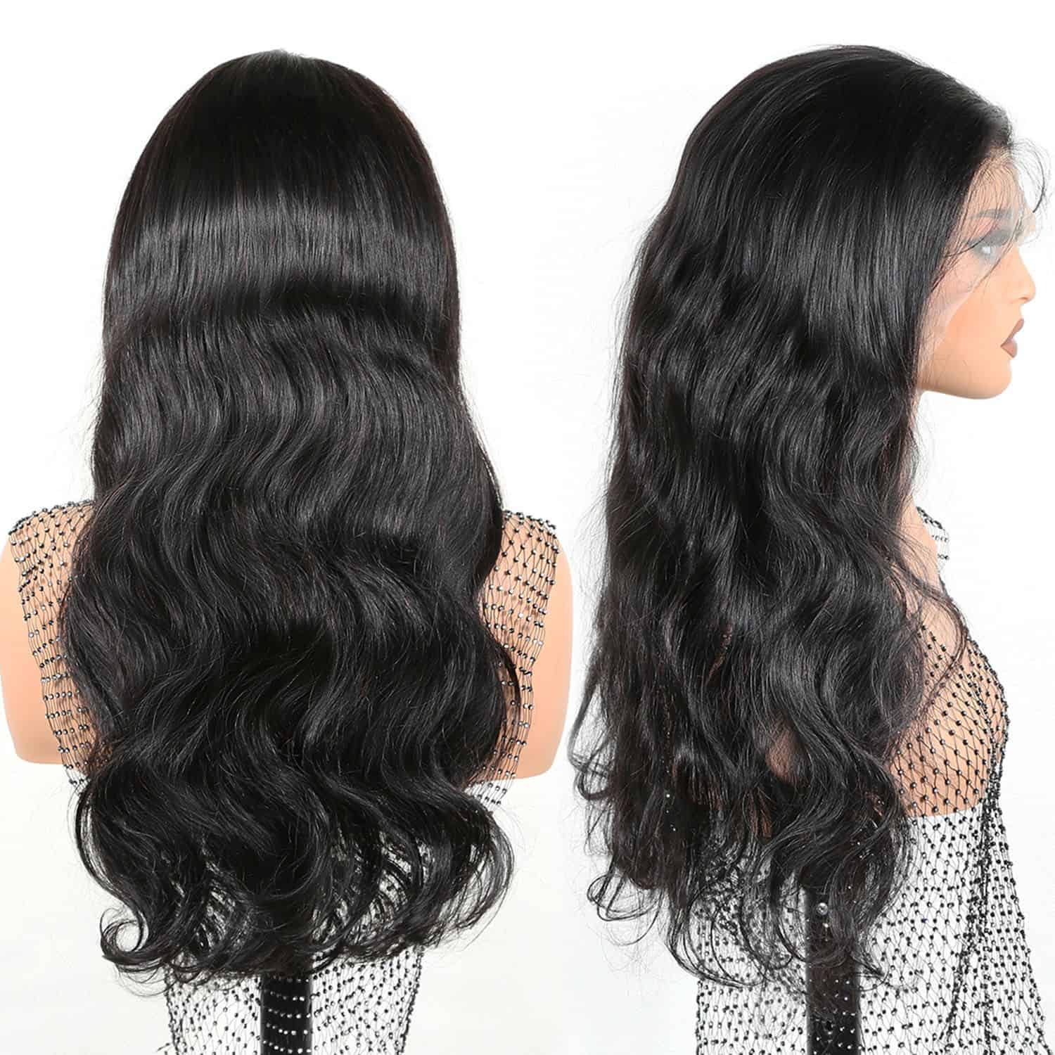 Authris Body Wave HD Lace Front Human Hair Wig | Natural Black