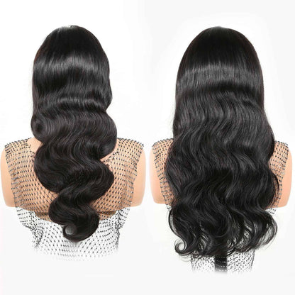 Authris Body Wave HD Lace Front Human Hair Wig | Natural Black