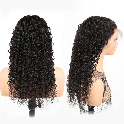 Authris Deep Wave HD Lace Front Human Hair Wig | Natural Black