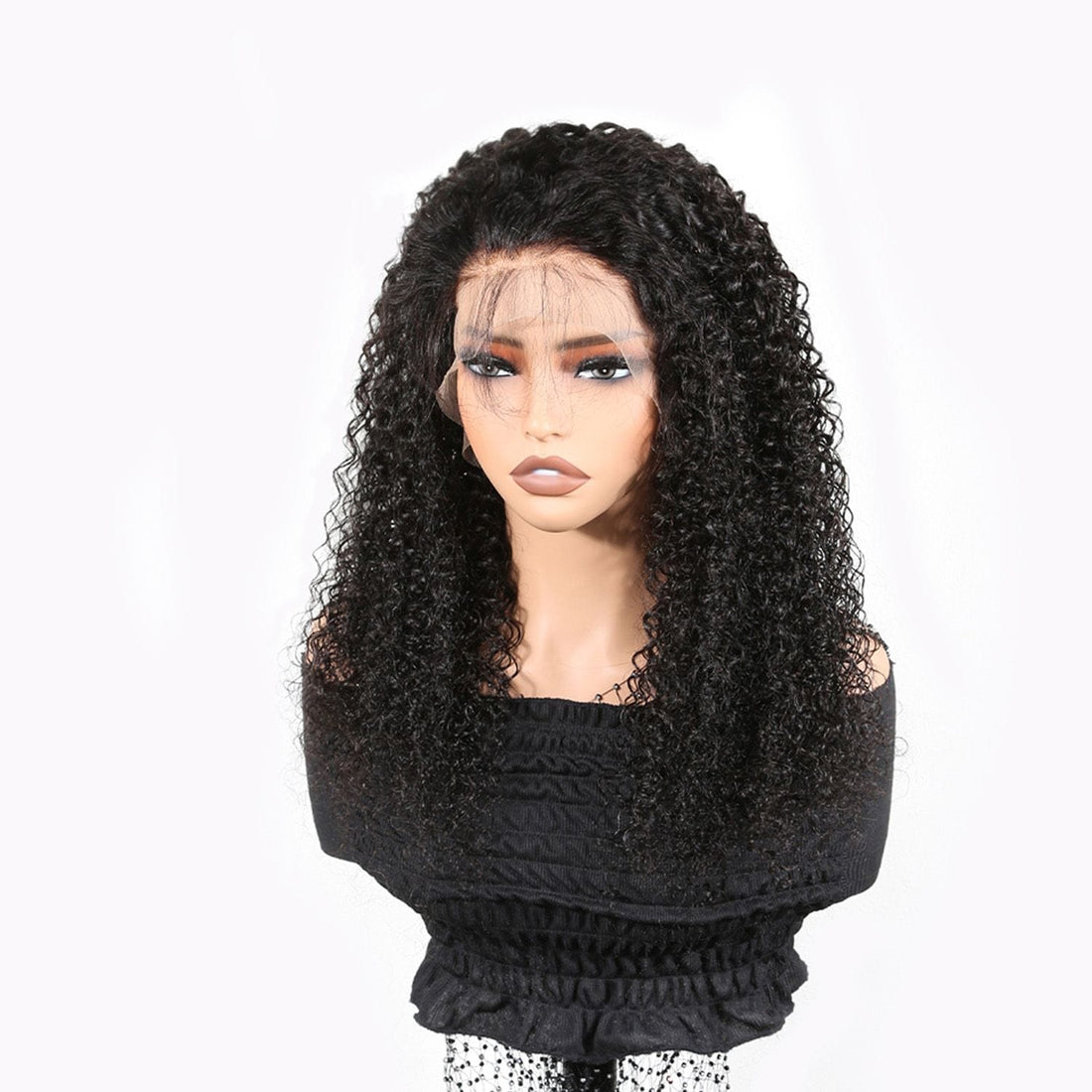 Authris Curly HD Lace Front Human Hair Wig | Natural Black