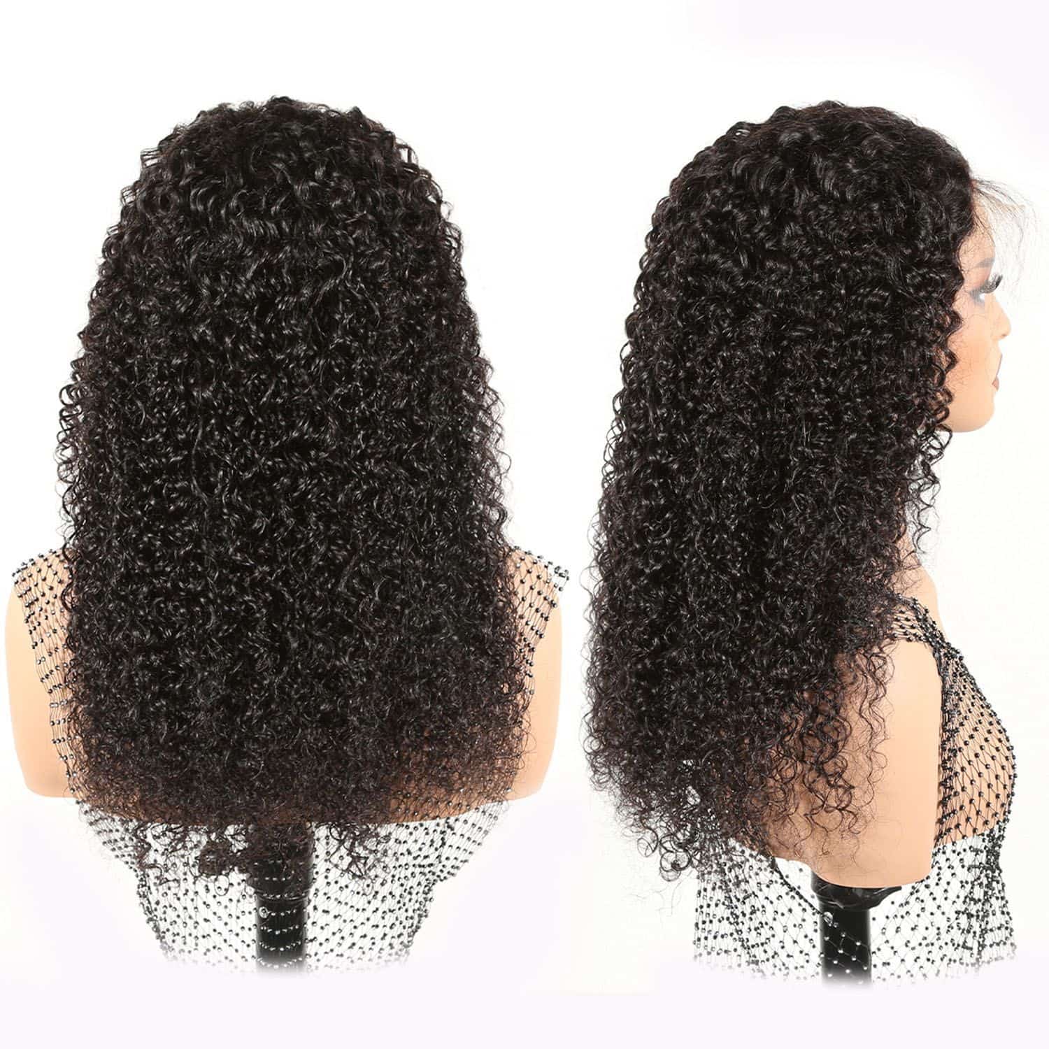 Authris Curly HD Lace Front Human Hair Wig | Natural Black