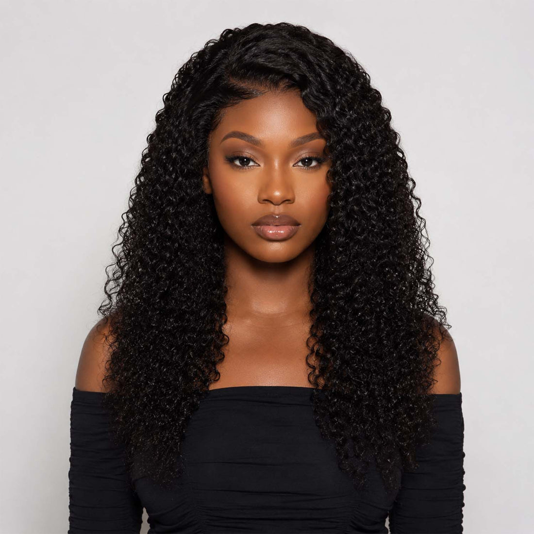 Authris Curly HD Lace Front Human Hair Wig | Natural Black