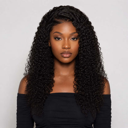 Authris Curly HD Lace Front Human Hair Wig | Natural Black