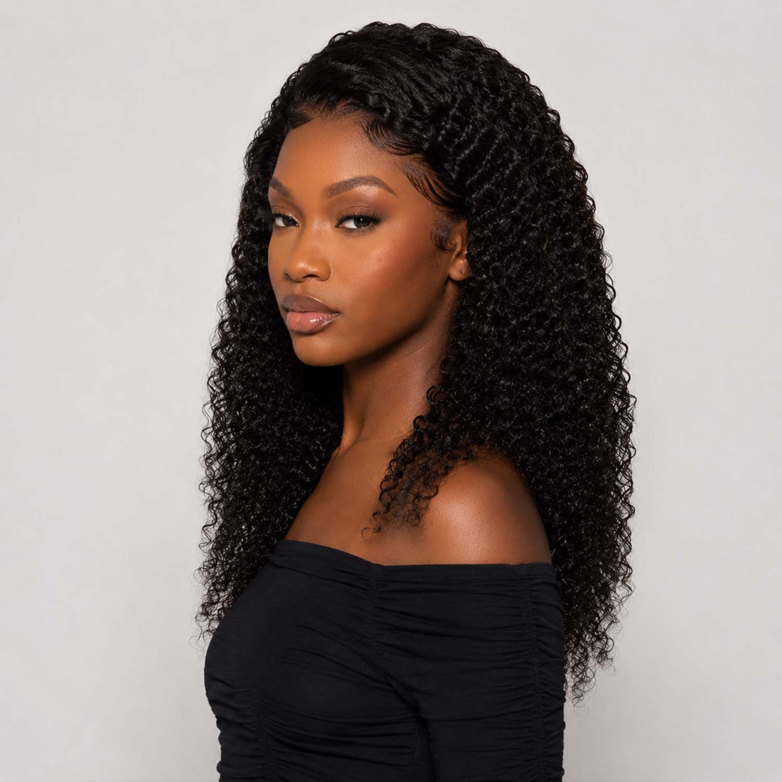 Authris Curly HD Lace Front Human Hair Wig | Natural Black