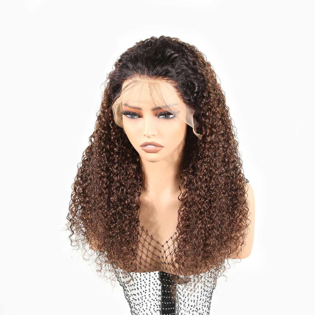 Authris Curly HD Lace Front Human Hair Wig | Chocolate Ombre