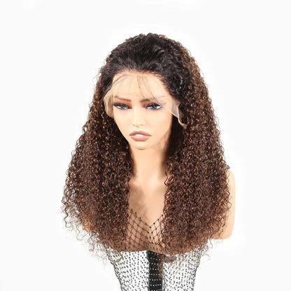 Authris Curly HD Lace Front Human Hair Wig | Chocolate Ombre