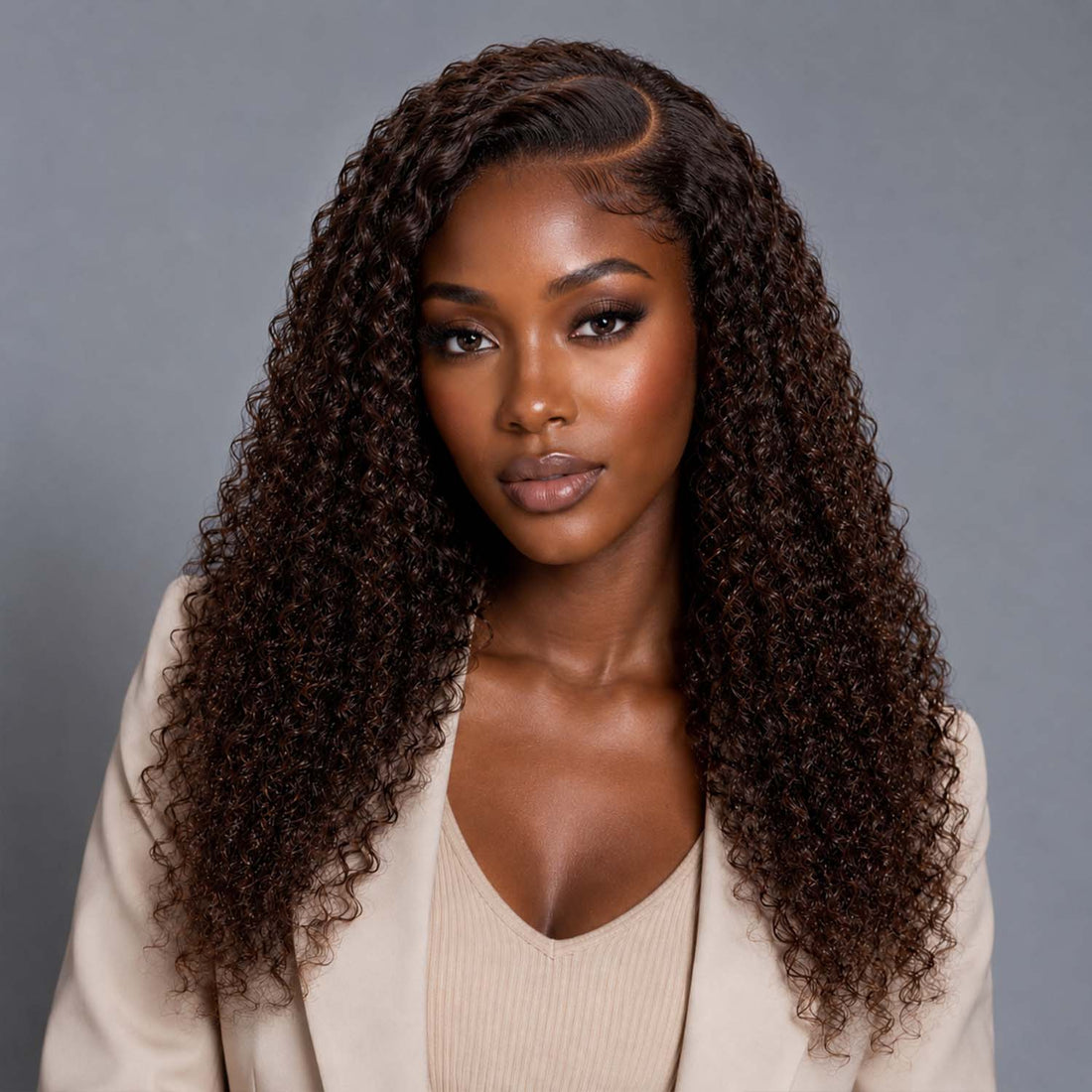 Authris Curly HD Lace Front Human Hair Wig | Chocolate Ombre