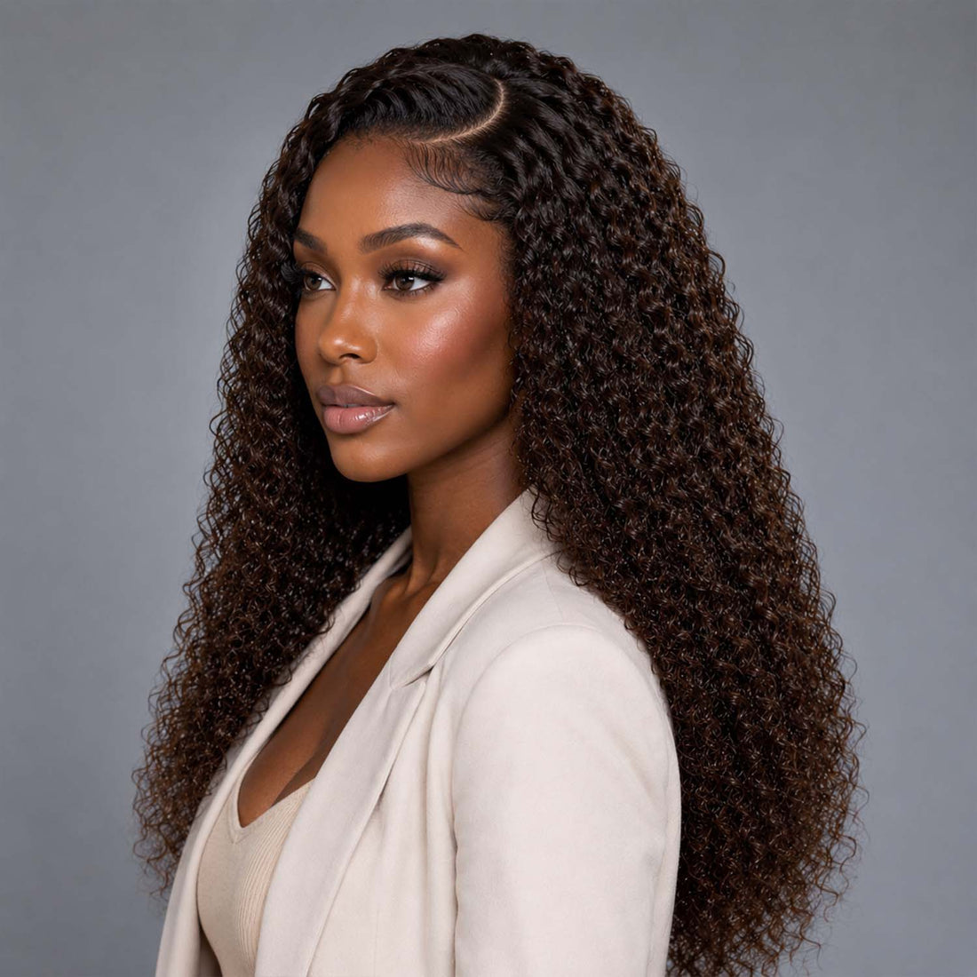 Authris Curly HD Lace Front Human Hair Wig | Chocolate Ombre