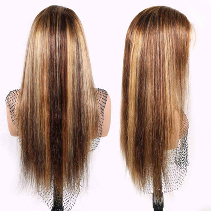 Authris Straight HD Lace Front Human Hair Wig | Blonde Highlights