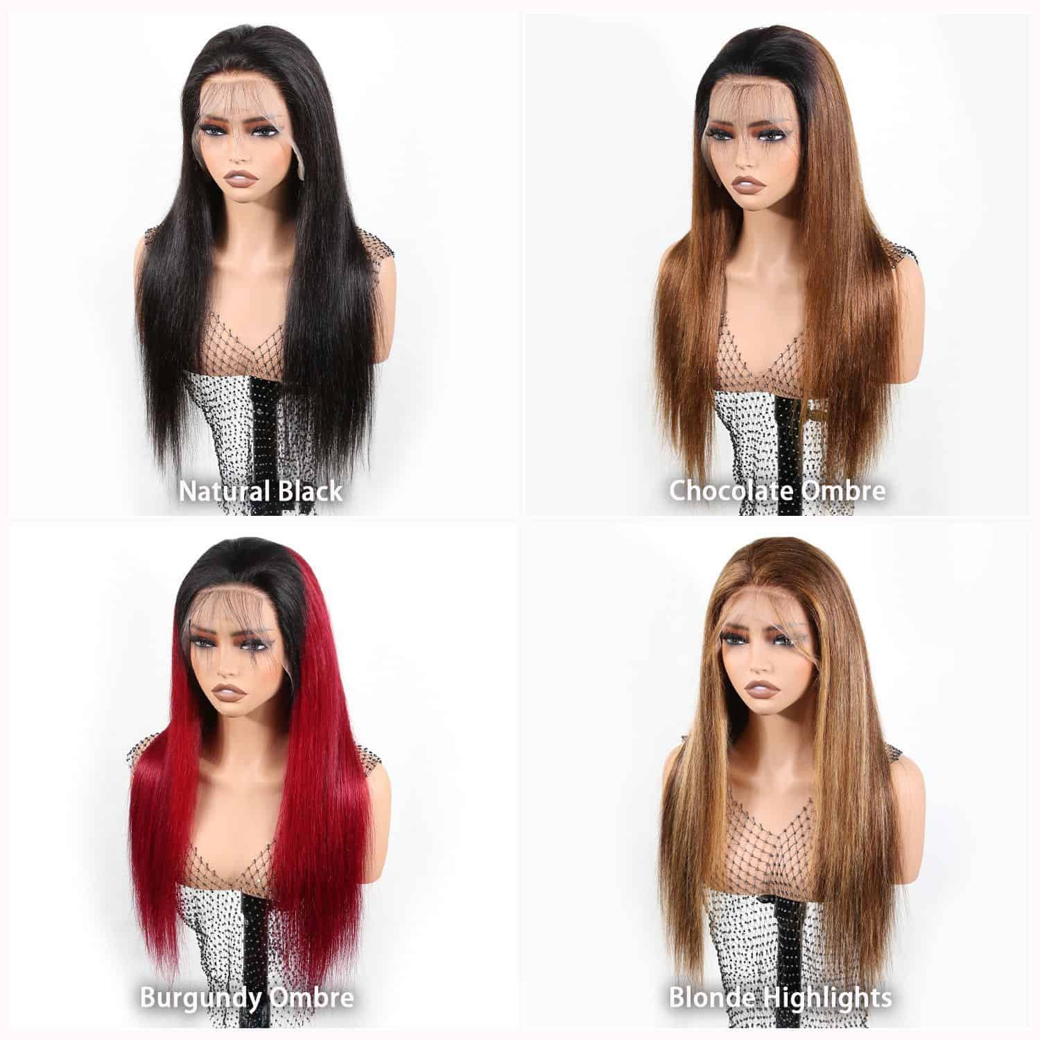 Authris Straight HD Lace Front Human Hair Wig | Blonde Highlights