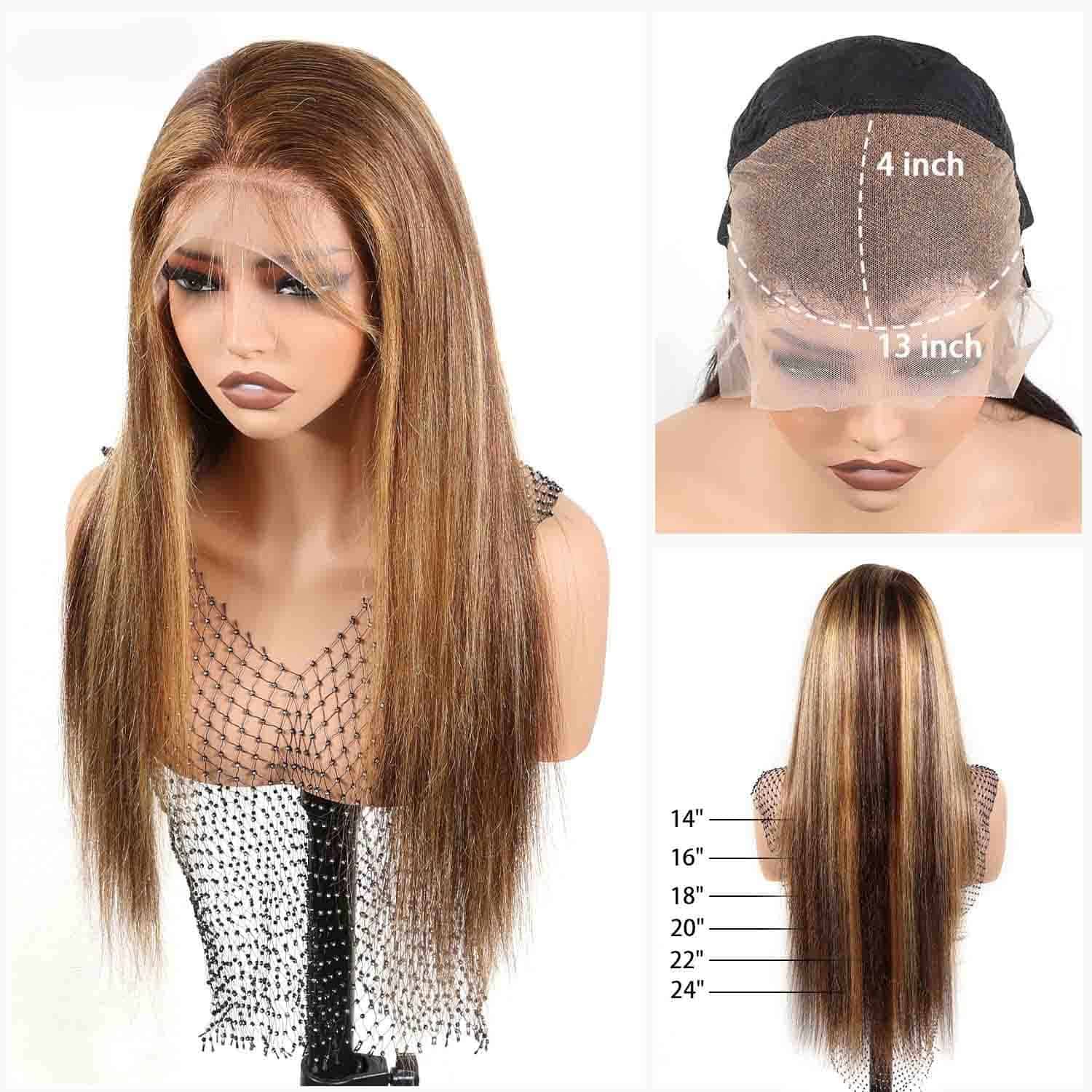 Authris Straight HD Lace Front Human Hair Wig | Blonde Highlights