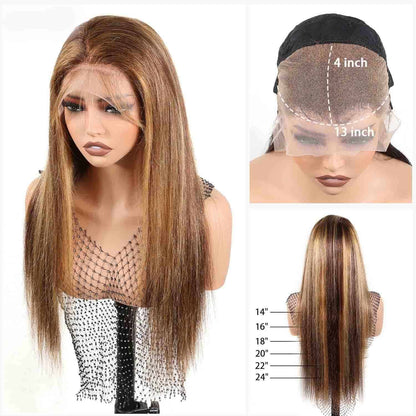 Authris Straight HD Lace Front Human Hair Wig | Blonde Highlights