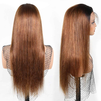 Authris Straight HD Lace Front Human Hair Wig | Chocolate Ombre