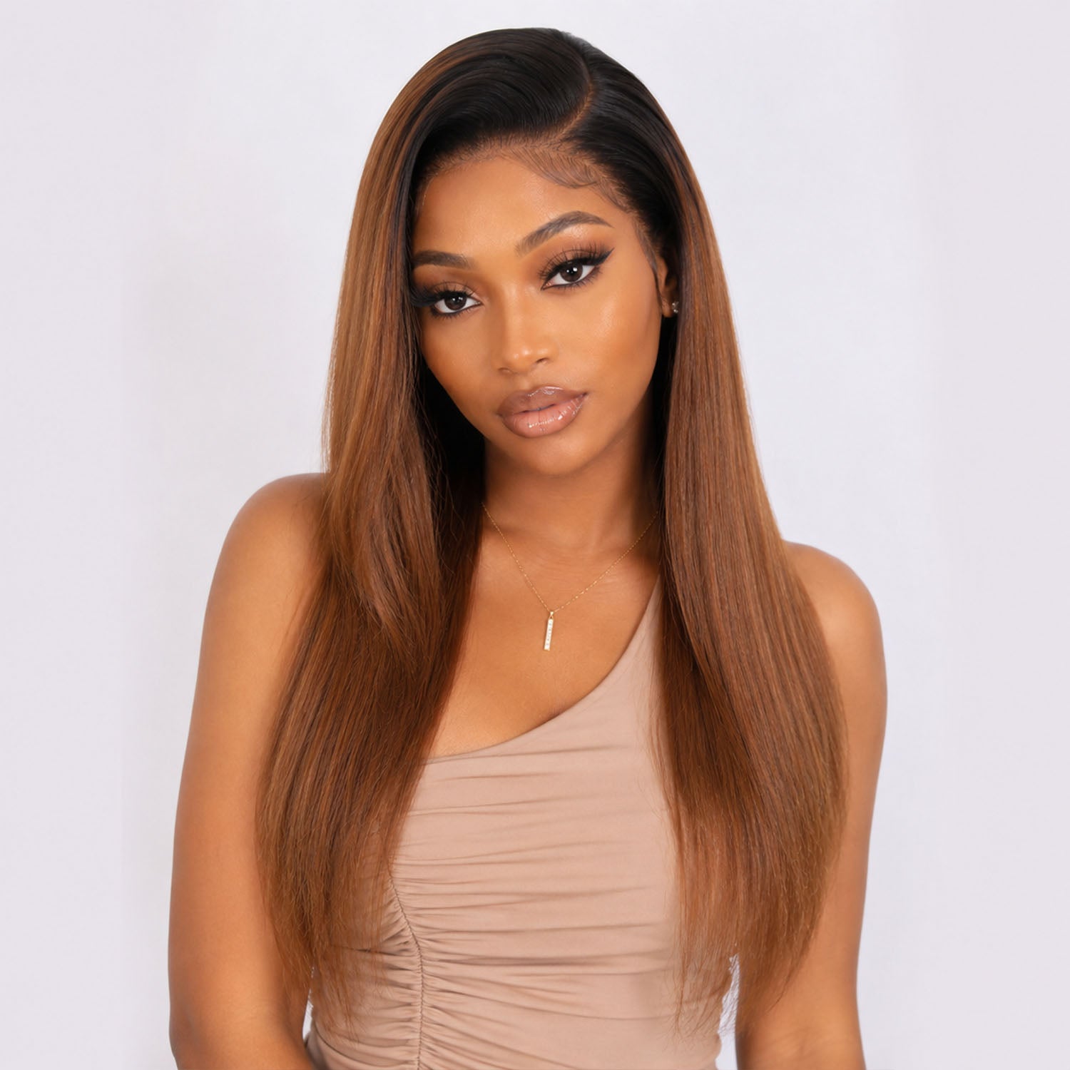 Authris Straight HD Lace Front Human Hair Wig | Chocolate Ombre