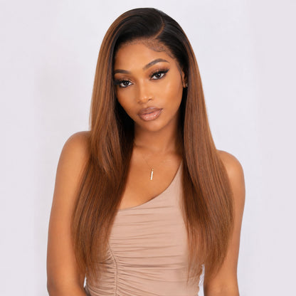 Authris Straight HD Lace Front Human Hair Wig | Chocolate Ombre