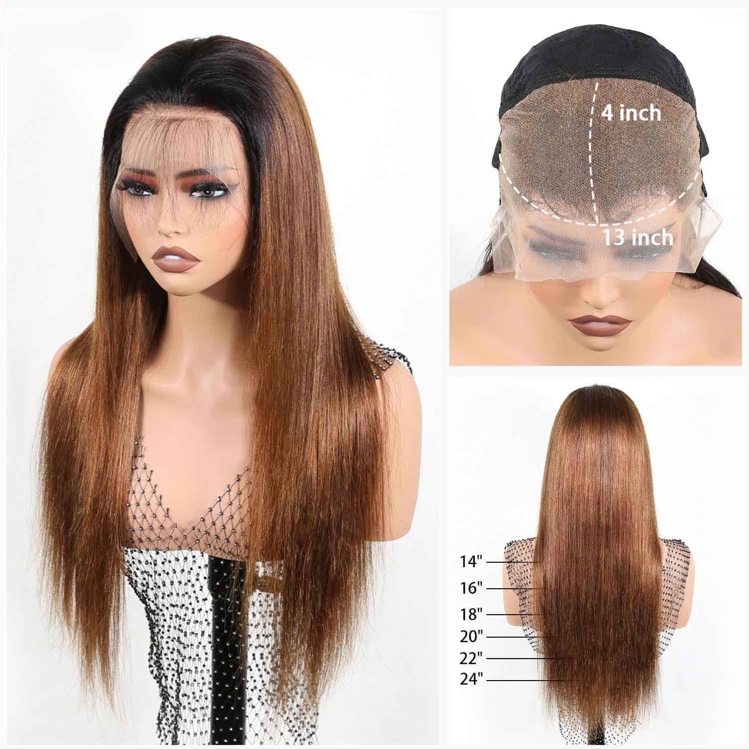 Authris Straight HD Lace Front Human Hair Wig | Chocolate Ombre