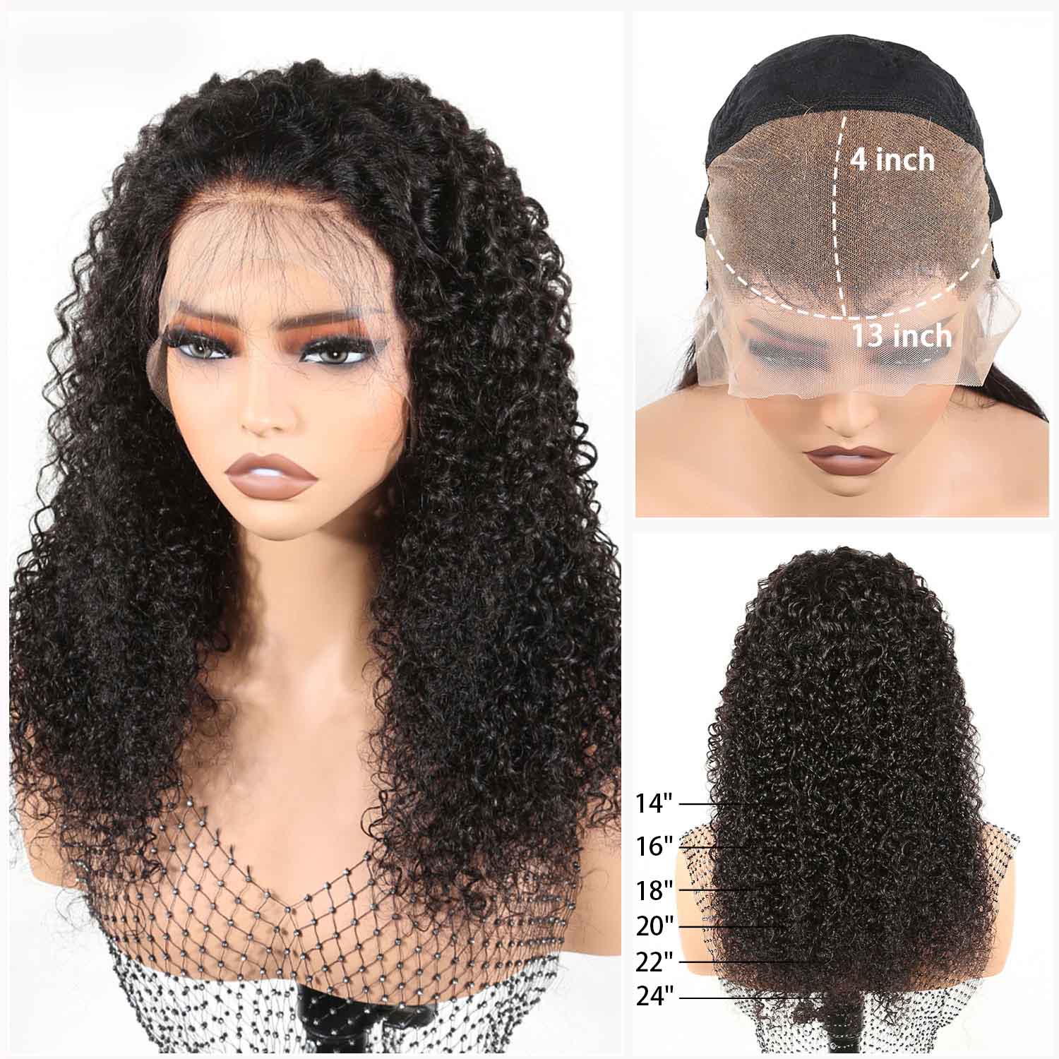 Authris Curly HD Lace Front Human Hair Wig | Natural Black
