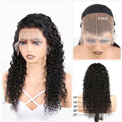 Authris Deep Wave HD Lace Front Human Hair Wig | Natural Black