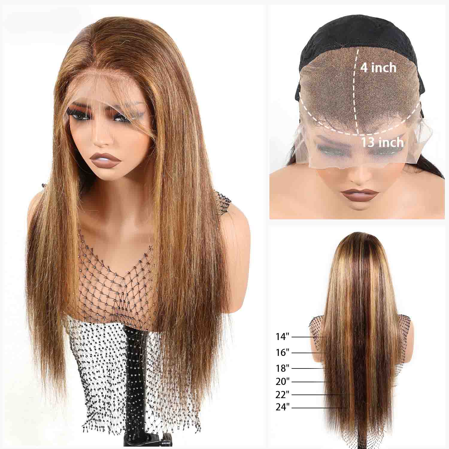 Authris Straight HD Lace Front Human Hair Wig | Chocolate Ombre